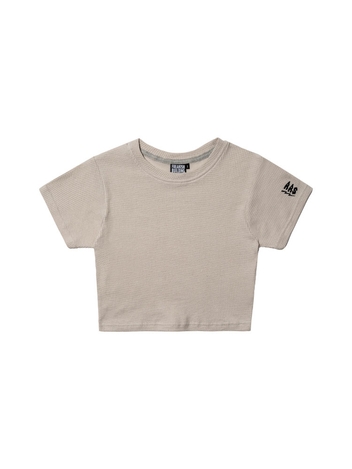 NAMIB WAFFLE CROP TOP (GREY)