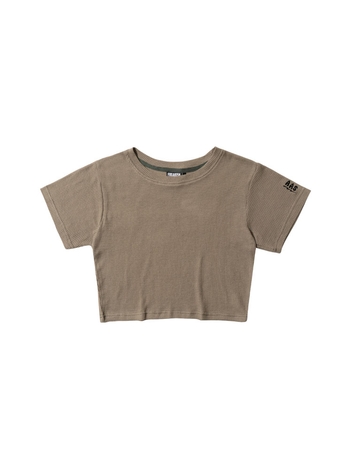 NAMIB WAFFLE CROP TOP (KHAKI)