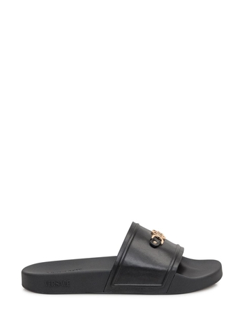 베르사체 SS25 VERSACE sandals-flats 10182291A12940 1B00V BLACK-VERSACE GOLD