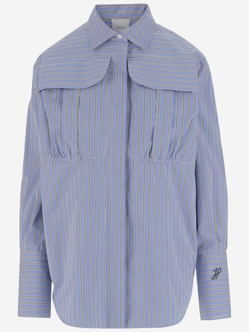 파투 SS25 PATOU Shirts BL03601905065 HERITAGE BLUE STRIPED