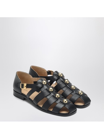 발렌티노 가라바니 SS25 Valentino Garavani Black leather fisherman sandals with studs 6Y2S0J51ZNJ Black