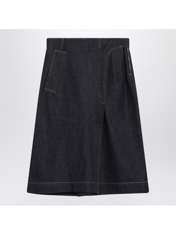 빅토리아베컴 SS25 Victoria Beckham Dark blue denim skirt 1125DSK006000BCO Blue