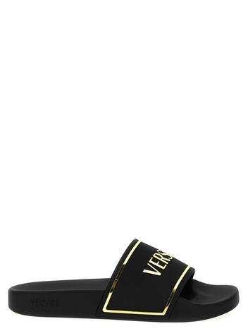 베르사체 SS25 Logo slides 10184961A131762B130 Black  