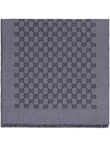 구찌 SS22 Wool GG jacquard scarf 3912464G200_1160 grey