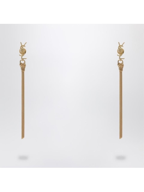 생로랑 SS25 Saint Laurent Cassandre gold dangling earrings 803195Y1500 Metal