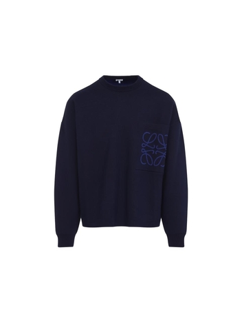 로에베 SS25 Loewe Anagram Pocket Sweater H526Y14KKI Blue