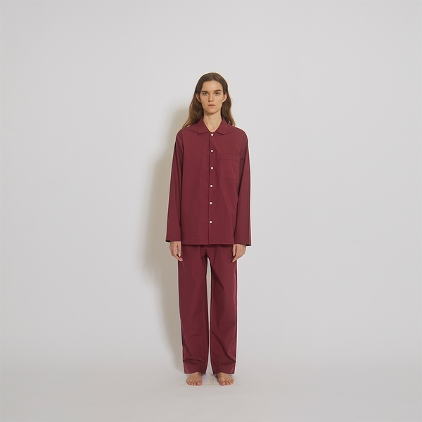 100% Cotton Pajamas for Unisex (Wine)