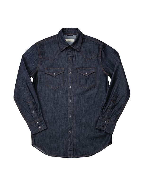 035 Denim Western Shirts (Blue)