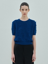 [단독]DIAMOND HALF KNIT_BLUE