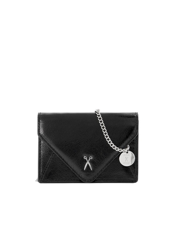 Easypass Amante Card Wallet With Chain Glossy Black