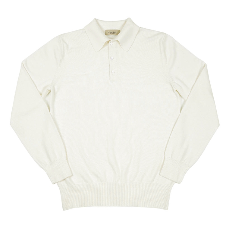 14gg Polo Collar Knit (Ivory)