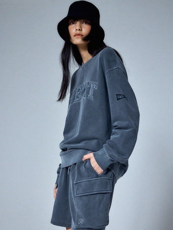 HEMT 피그먼트 스웨트 숏팬츠 (D/GREY)
