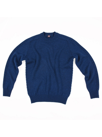 Cable Crewneck_Blue