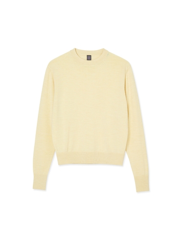 Women Woolsilk Crewneck_Yellow