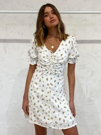 PALMA MINI DRESS-CARRIE FLORAL PRINT