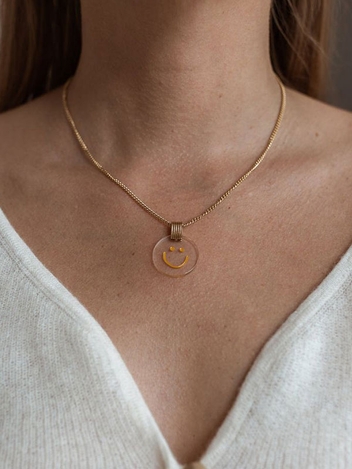 Big Smilie Medallion Necklace