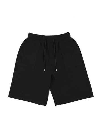 Terric Cotton Knit Shorts_Black