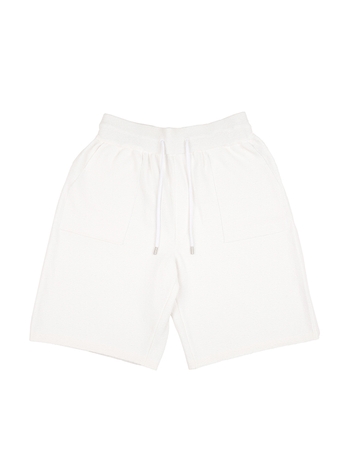 Terric Cotton Knit Shorts_White