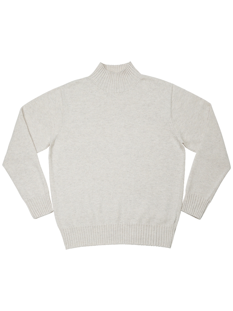 Whole Garment Mock-neck (Oatmeal)