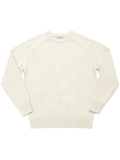 Saddle Crew neck Knit (Ivory)