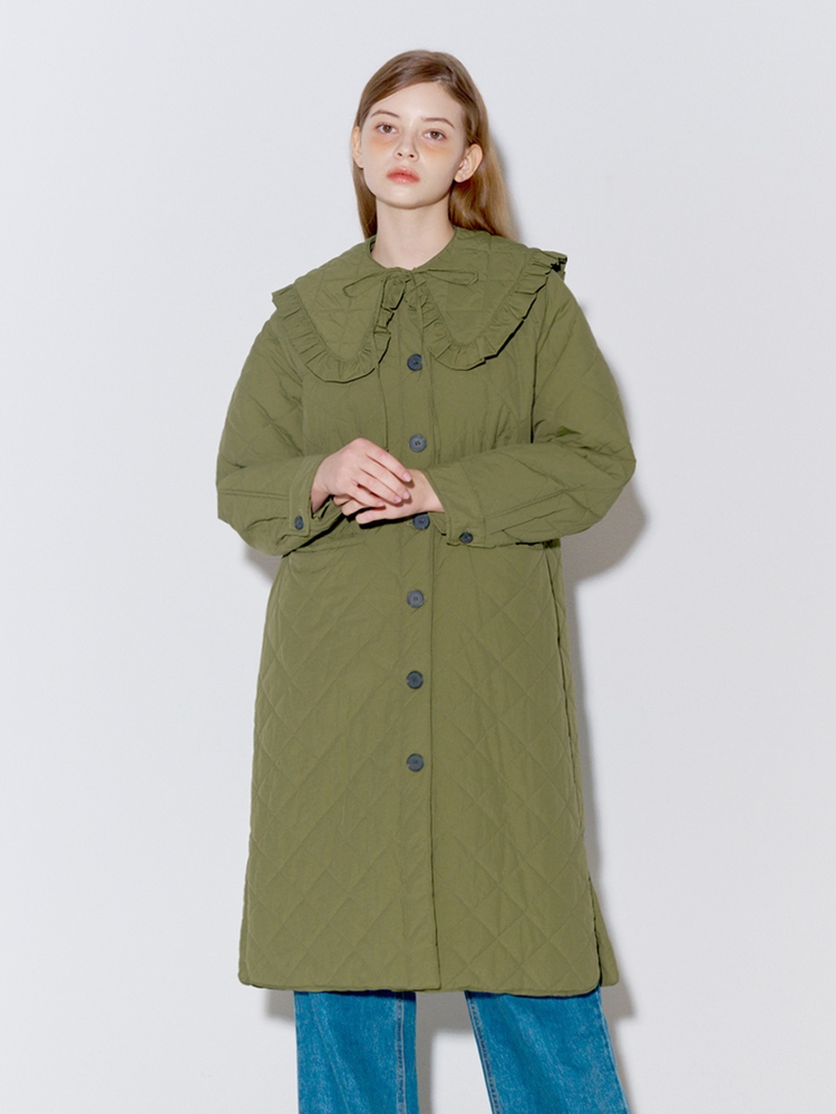 SAILOR KARA QUILTED COAT KHAKI