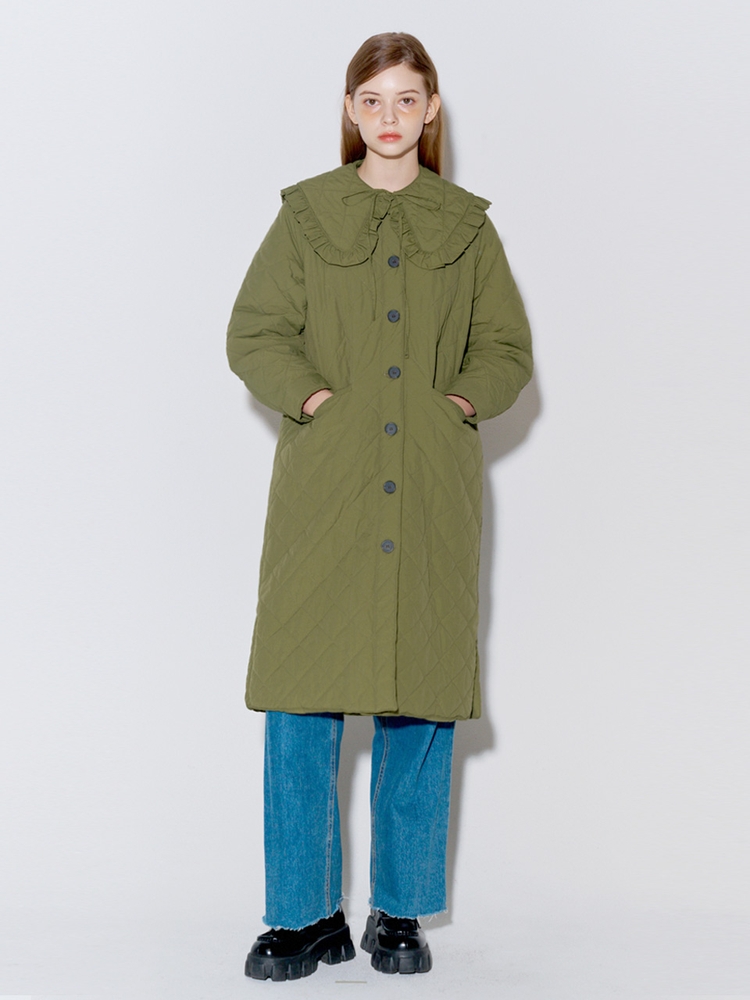 SAILOR KARA QUILTED COAT KHAKI