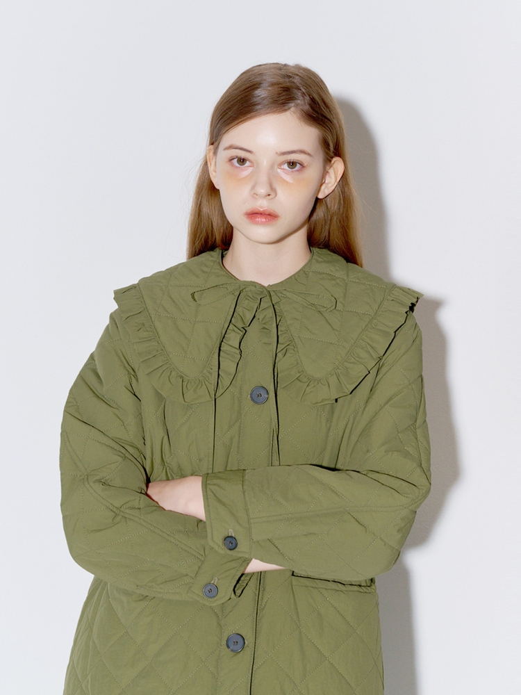 SAILOR KARA QUILTED COAT KHAKI