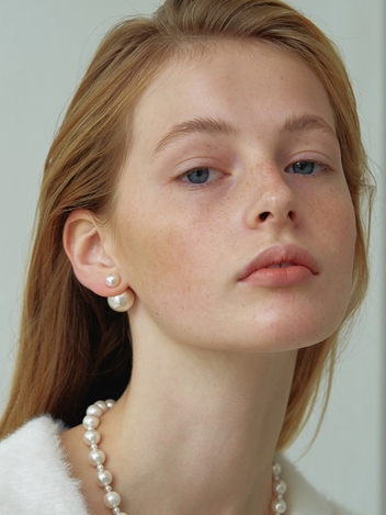 Pearl And Pearl Earrings