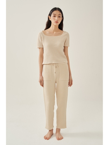 Women Signature Straight Pants_Ivory