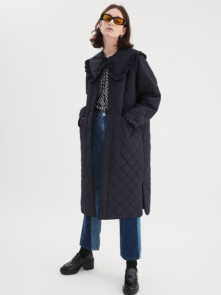 SAILOR KARA QUILTED COAT NAVY