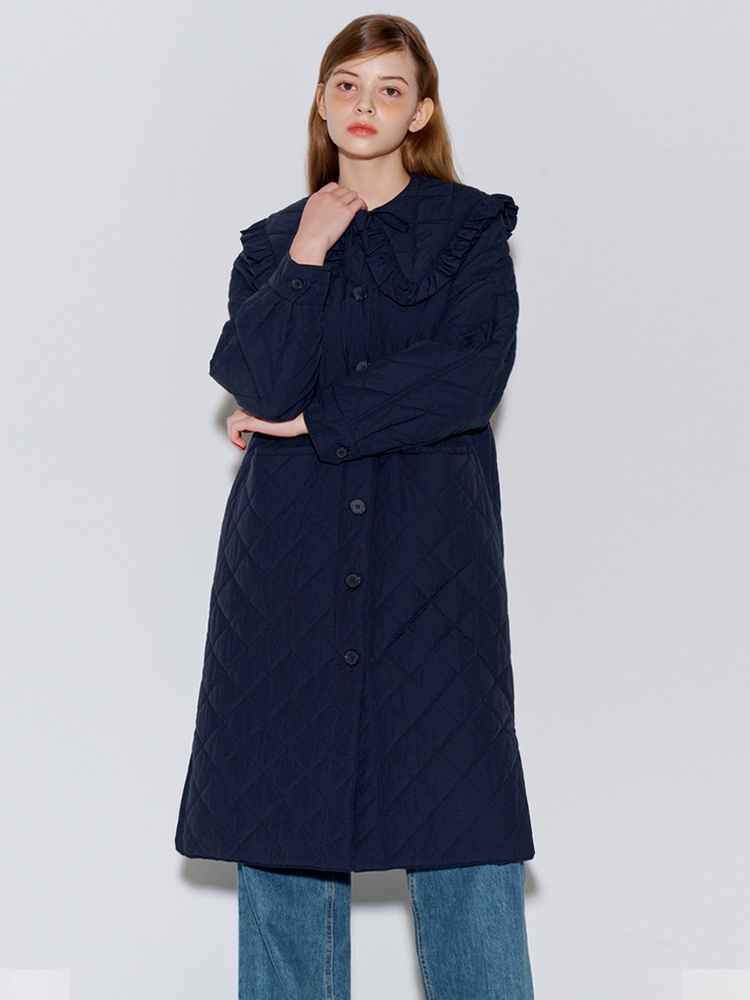 SAILOR KARA QUILTED COAT NAVY