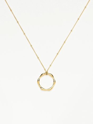 Large Molten Pendant Necklace | 18ct Gold Plated Vermeil