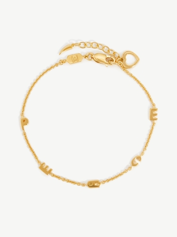 Peace Out Charm Bracelet