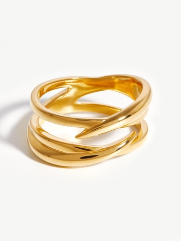Claw Entwine Ring | 18ct Gold Plated Vermeil