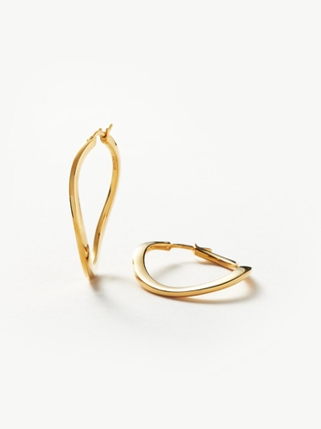 Classic Curve Medium Hoop Earrings | 18ct Gold Plated Vermeil