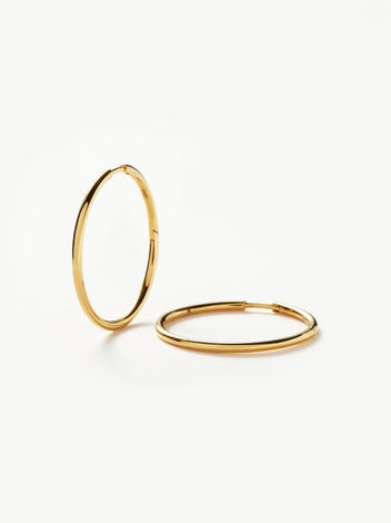 Classic Medium Hoop Earrings | 18ct Gold Plated Vermeil