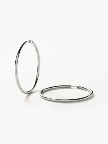 Classic Large Hoop Earrings | Sterling Silver
