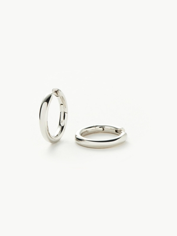 Classic Tunnel Medium Hoop Earrings | Silver Plated