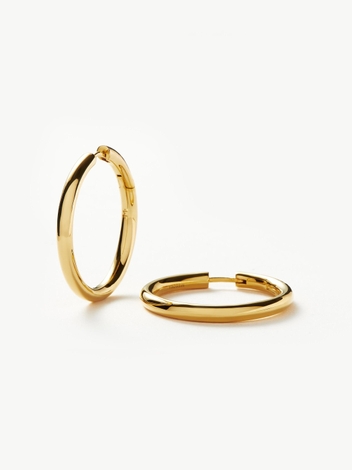Classic Tunnel Large Hoop Earrings | 18ct Gold Plated