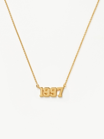 Birth Year Necklace  - Year 1997 | 18ct Gold Plated Vermeil