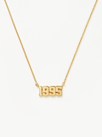 Birth Year Necklace  - Year 1995 | 18ct Gold Plated Vermeil