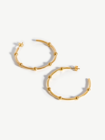 Lucy Williams Large Orb Hoop Earrings