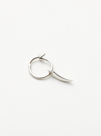 Single Silver Mini Claw Charm Hoop | Sterling Silver