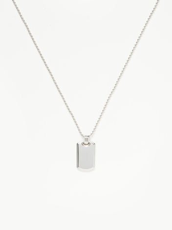 MenS Engravable Tag Pendant Necklace | Sterling Silver