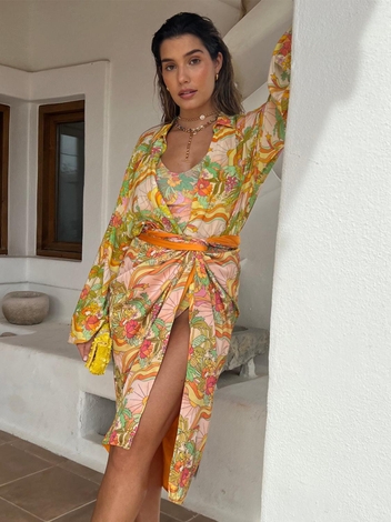 Sunset Tropics Long Reversible Jaspre Skirt
