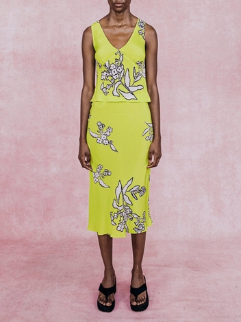 Brigitte Silk Skirt