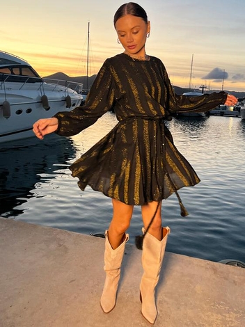 Black And Gold Riri Dress
