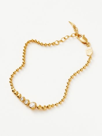 Articulated Reversible Stone Beaded Bracelet | 18ct Gold Plated Vermeil/Cubic Zirconia