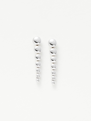 Articulated Beaded Drop Stud Earrings | Sterling Silver