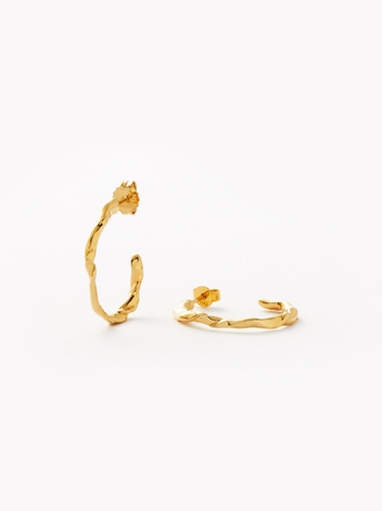Twisted Medium Hoop Earrings | 18ct Gold Plated Vermeil